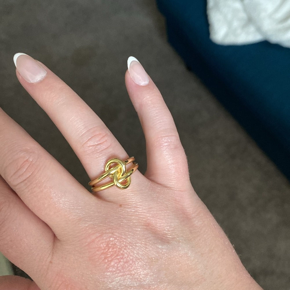 Gold Loop Ring - image 4